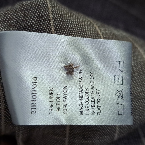 NWT Oversize Striped Linen Shirt (Rosy Brown) - nap - Picture 6 of 10